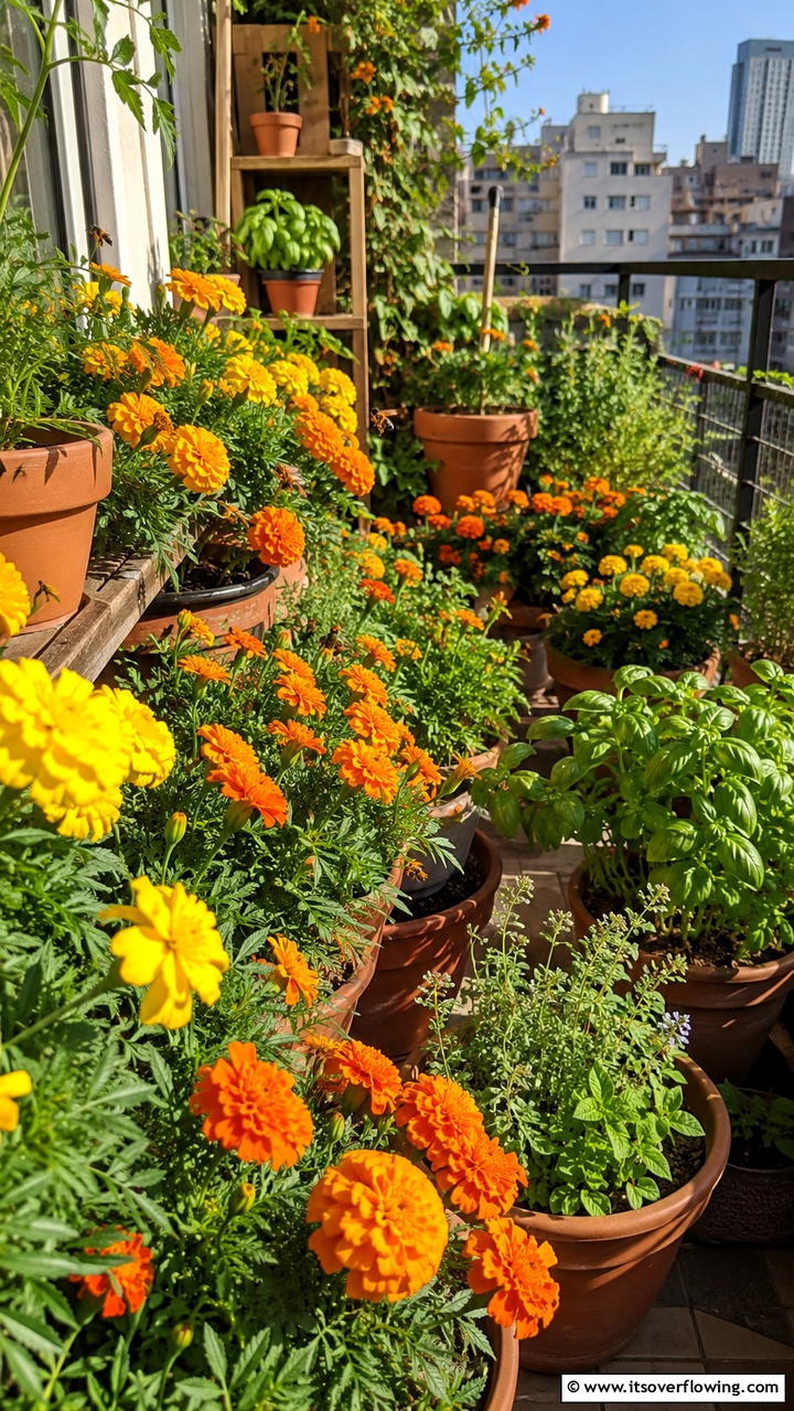Marigolds - 30 Flowering Plants for Balcony Gardens - Colorful Displays