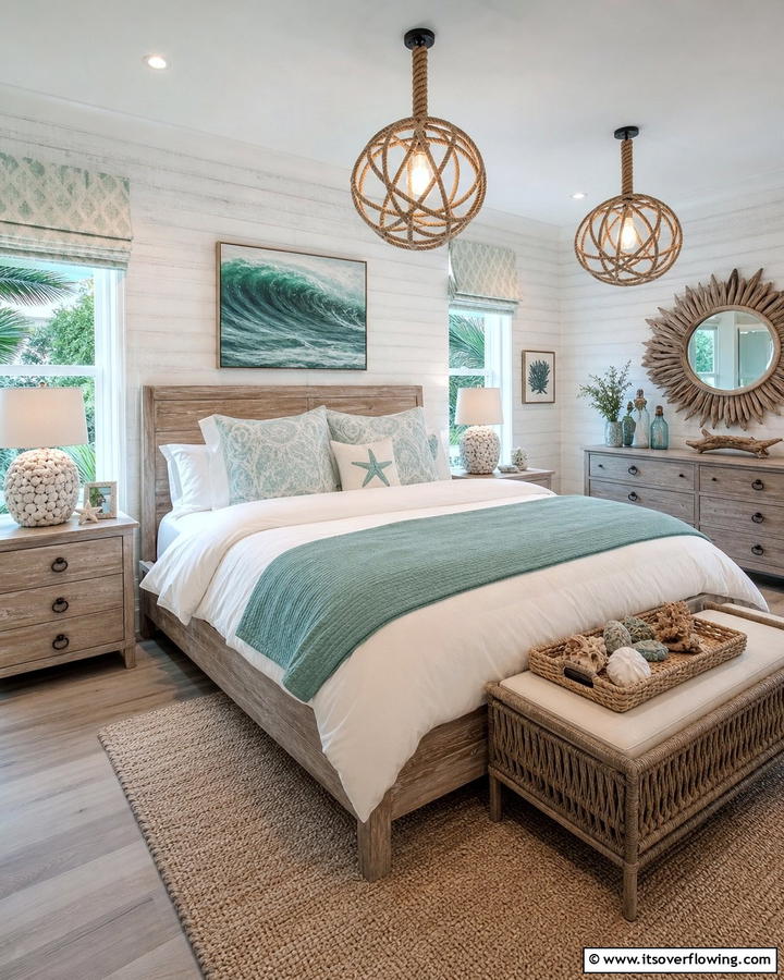 Marine Inspired Lighting - 21 Beach Themed Bedroom Ideas for a Coastal Escape at Home
