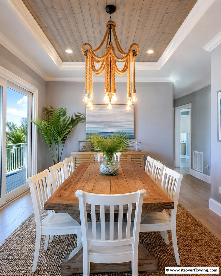 Marine Rope Light Fixtures - 25 Nautical Decor Ideas for a Beachy Home