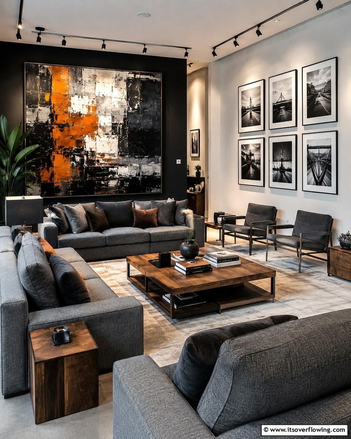 Masculine Art and Wall Decor - 25 Mens Living Room Ideas for a Masculine Look
