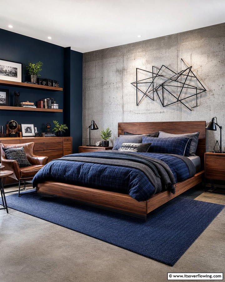 Masculine Bold Simplicity - 21 Modern Bedroom Interior Design Ideas for Elegant Spaces