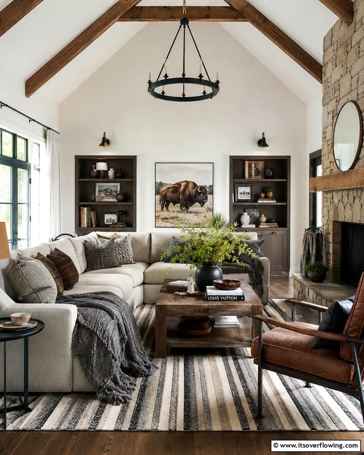 Masculine Textiles and Patterns - 25 Mens Living Room Ideas for a Masculine Look