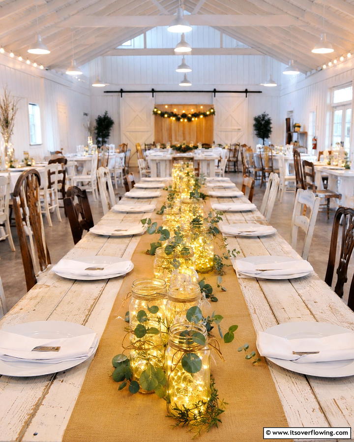 Mason Jar Illuminations - 30 Unique Non-Floral Wedding Centerpiece Ideas