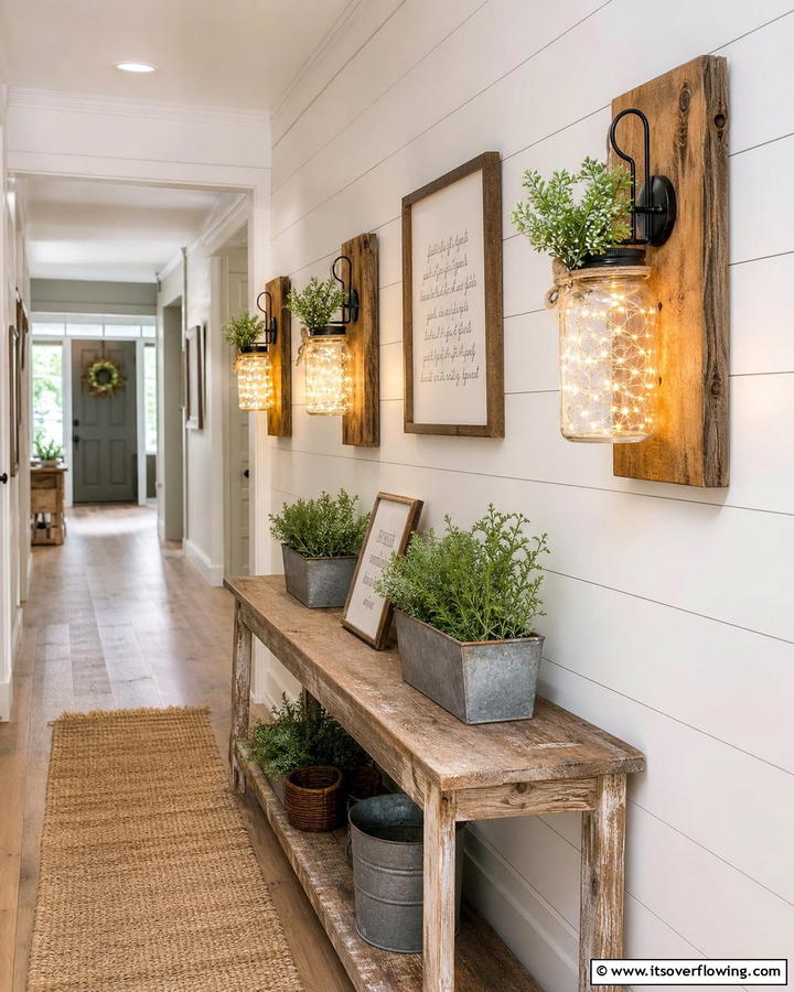 Mason Jar Sconces - 20 Rustic Wall Decor Ideas for a Cozy and Charming Home