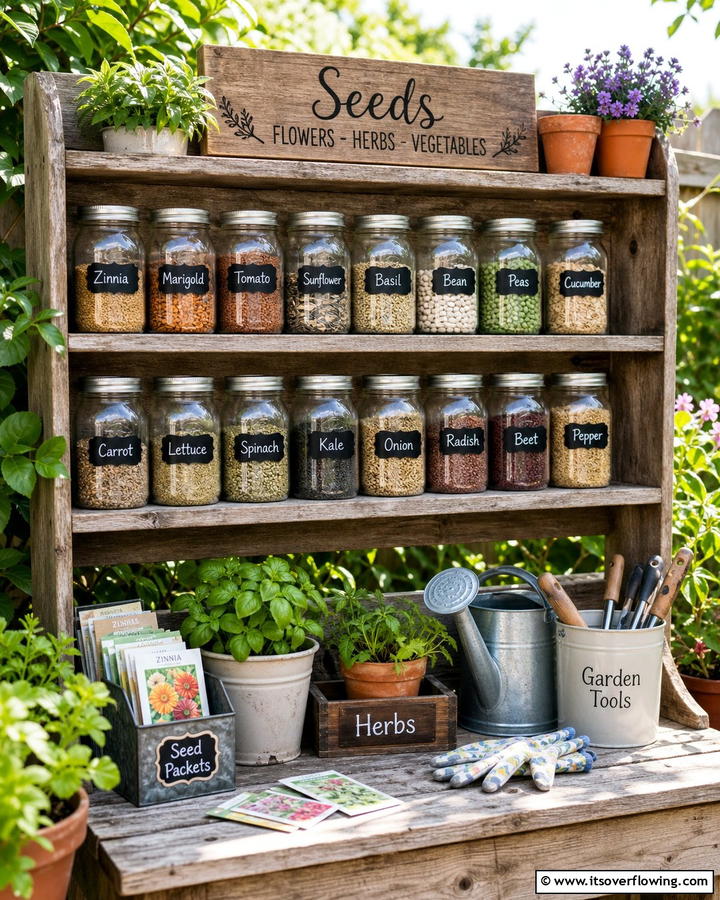 Mason Jar Storage - 20 Seed Storage Ideas for Organized Gardening