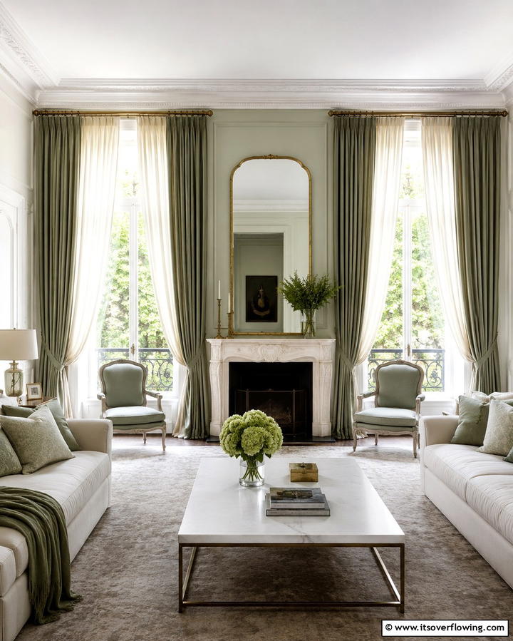 Matching Curtains and Drapes - 20 Symmetrical Living Room Ideas for Balanced Spaces
