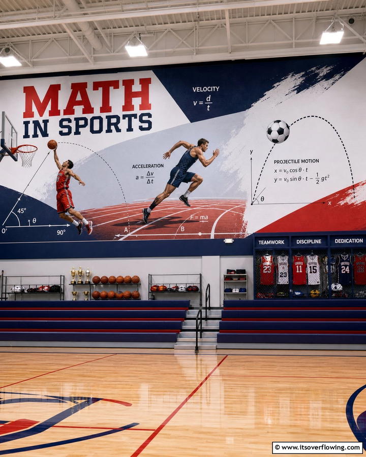Math in Sports - 20 Math Mural Ideas for Creative Wall Decor