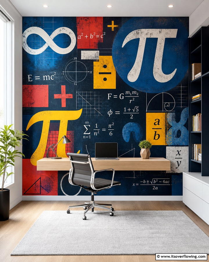 Mathematical Symbols Collage - 20 Math Mural Ideas for Creative Wall Decor