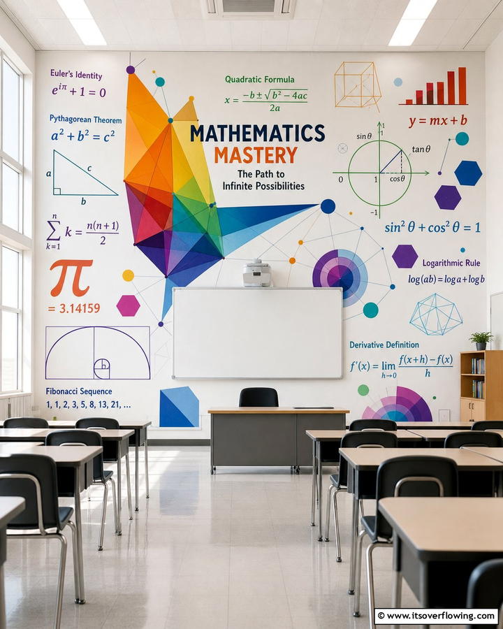 Mathematics Mastery Mural - 21 Creative School Mural Ideas to Inspire Students