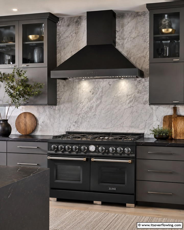 Matte Black Appliances for a Sophisticated Look - 25 Gray and Black Kitchen Ideas for a Modern Look