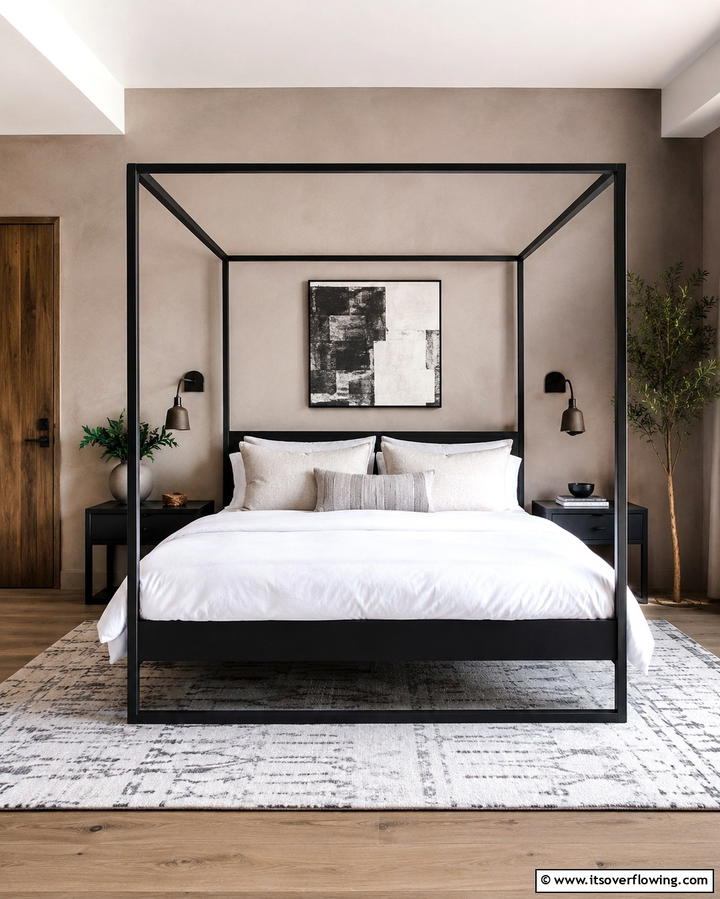 Matte Black Bed Frame - 25 Matte Black Bedroom Ideas for a Sleek and Modern Look