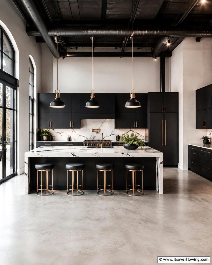 Matte Black Cabinets for Sophisticated Elegance - 25 Painting Kitchen Cabinet Ideas for a Fresh Look