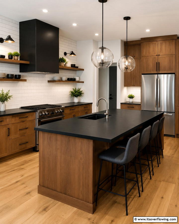 Matte Black Countertops for a Sophisticated Look - 25 Black Kitchen Countertops for a Bold Statement
