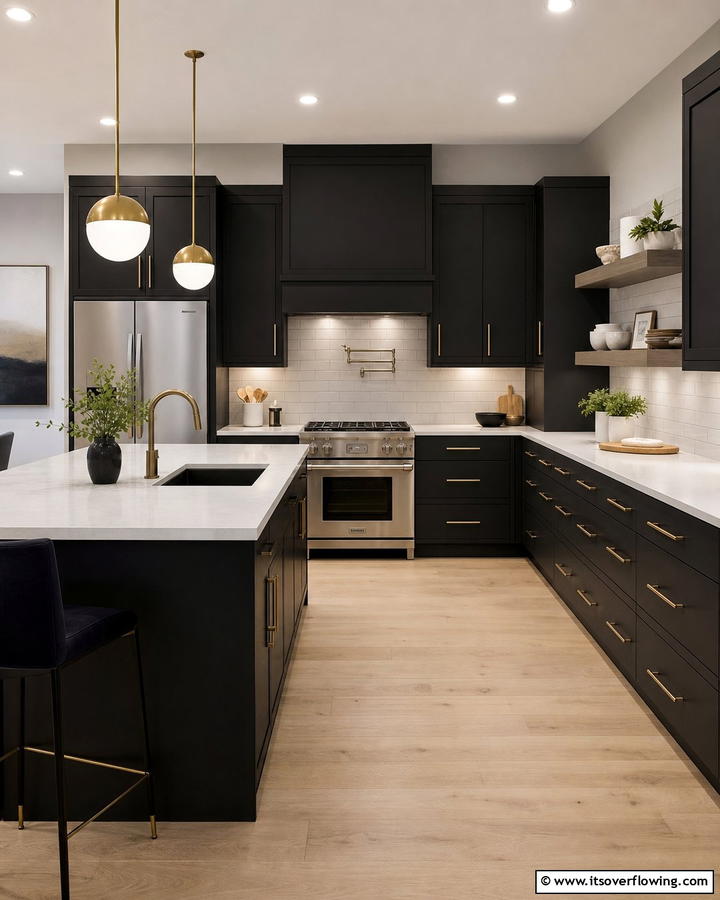 Matte Black Elegance - 21 Kitchen Cabinet Ideas for Every Style and Budget