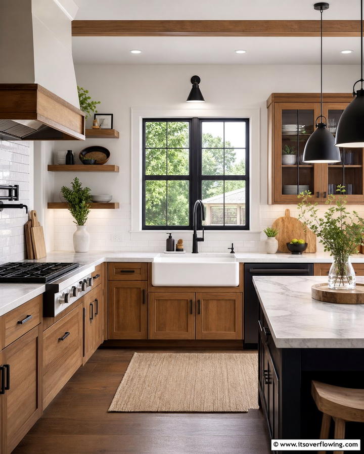 Matte Black Faucets - 25 Black and Brown Kitchen Ideas for a Bold Look