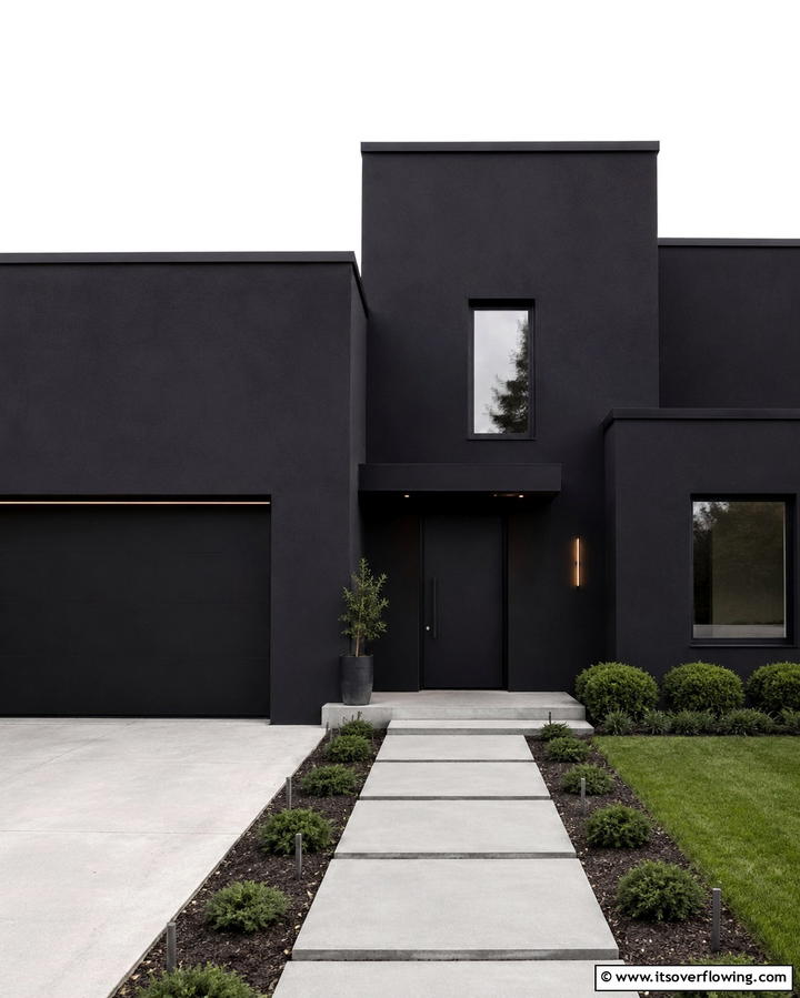 Matte Black Finish - 25 Modern Black Houses for a Bold Statement