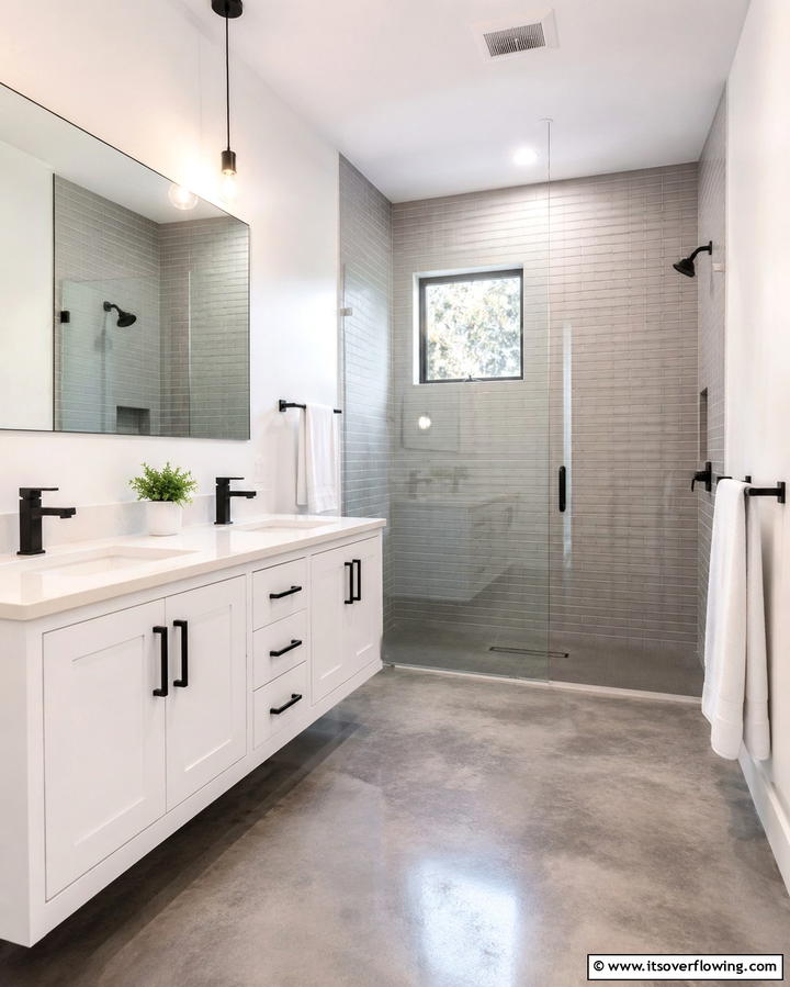Matte Black Fixtures - 25 Black Bathroom Ideas to Elevate Your Space