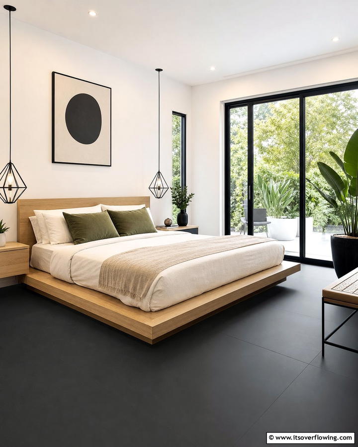 Matte Black Floors for a Modern Look - 25 Black Floor Bedroom Ideas for a Bold and Modern Look