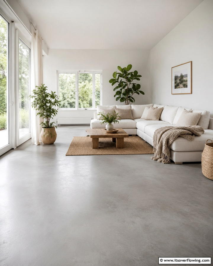Matte Finish Concrete Style - 30 Modern Concrete Floor Ideas for Low-Maintenance Interiors