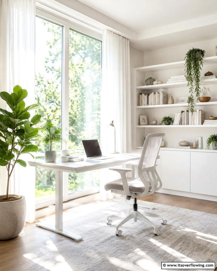 Maximize Natural Light - 30 Home Office Lighting Ideas- Brighten Your Workspace