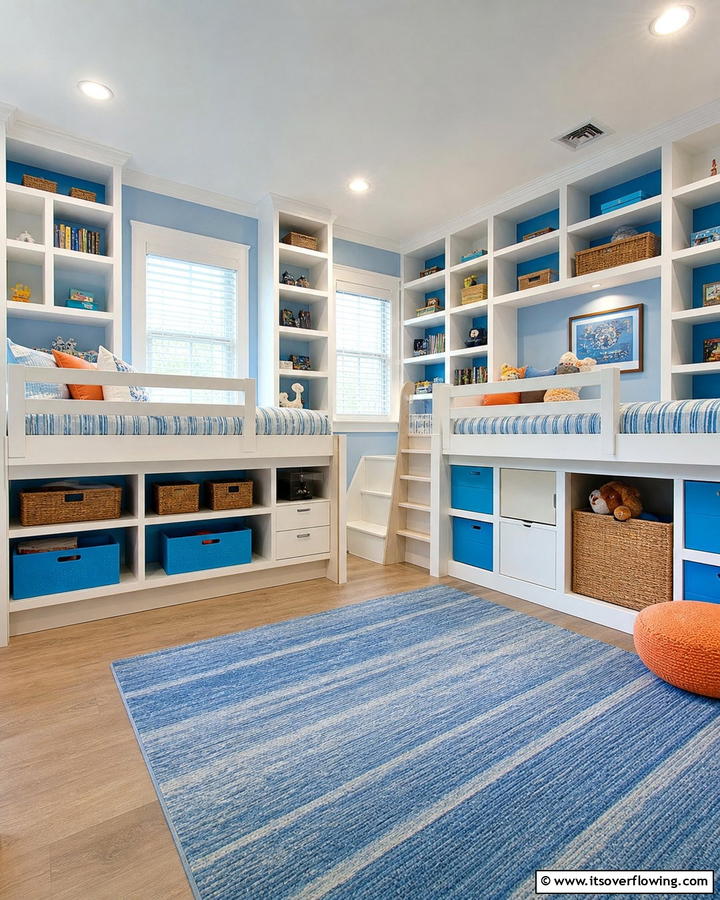 Maximized Space Utilization - 21 Shared Kids Room Design Ideas for Siblings