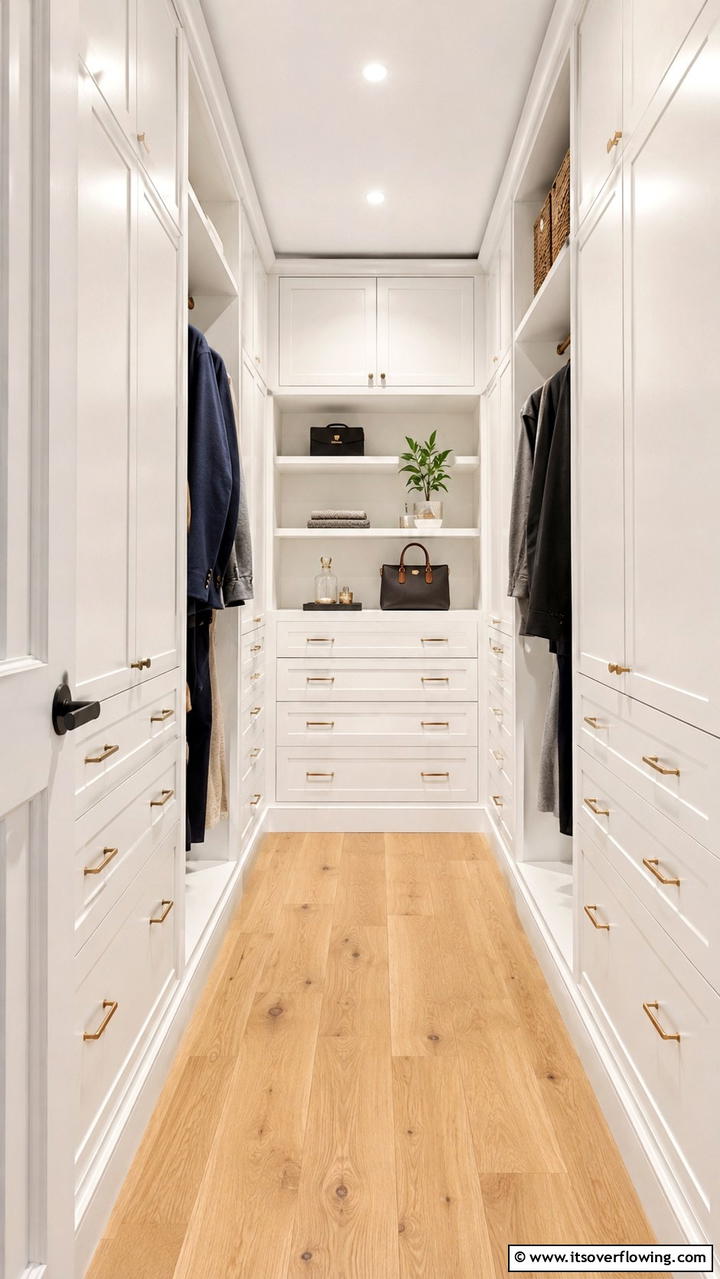 Maximizing Closet Efficiency with Custom Panels - 30 Smart Hall Closet Organization Ideas for Maximized Space