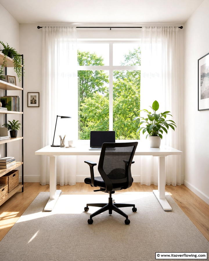 Maximizing Natural Light - 25 Desk in Front of Window Ideas for a Bright Workspace