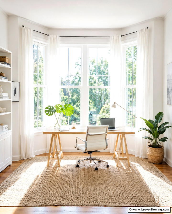 Maximizing Natural Light - 30 Affordable Budget Home Office Ideas for Productive Workspaces