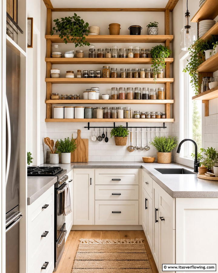Maximizing Vertical Shelving - 21 Small Kitchen Ideas on a Budget for Maximized Space