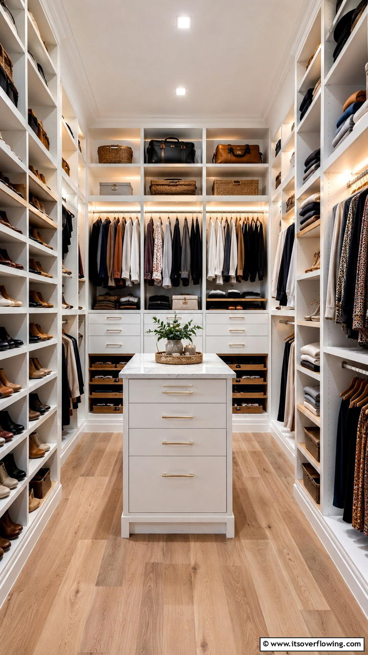 Maximizing Vertical Storage - 21 Functional Walk-In Closet Ideas for Organized Spaces