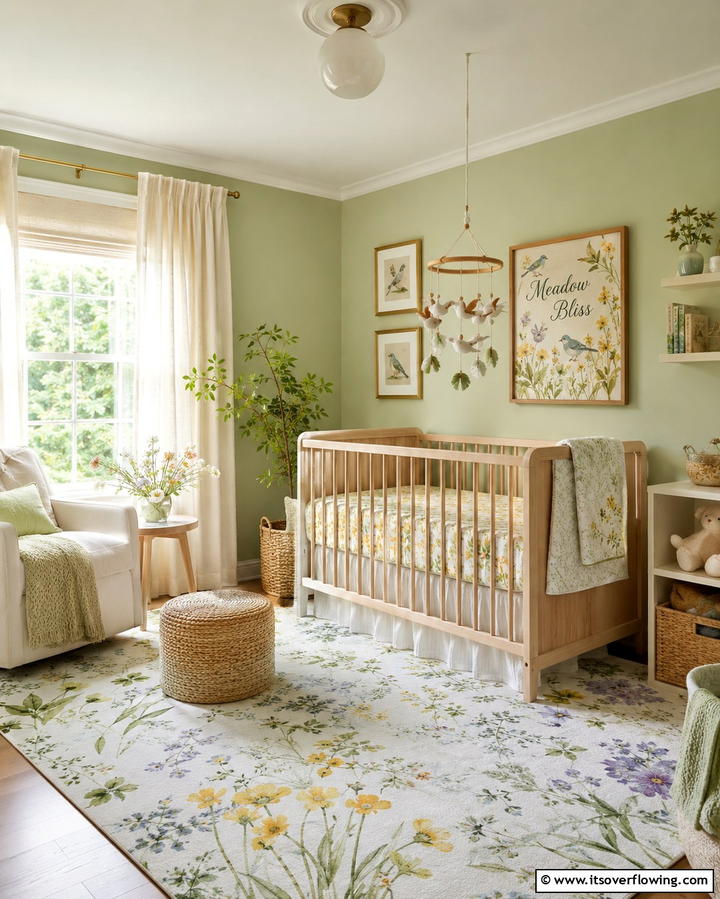 Meadow Bliss - 30 Nature Themed Nursery Ideas for a Serene Kids Room