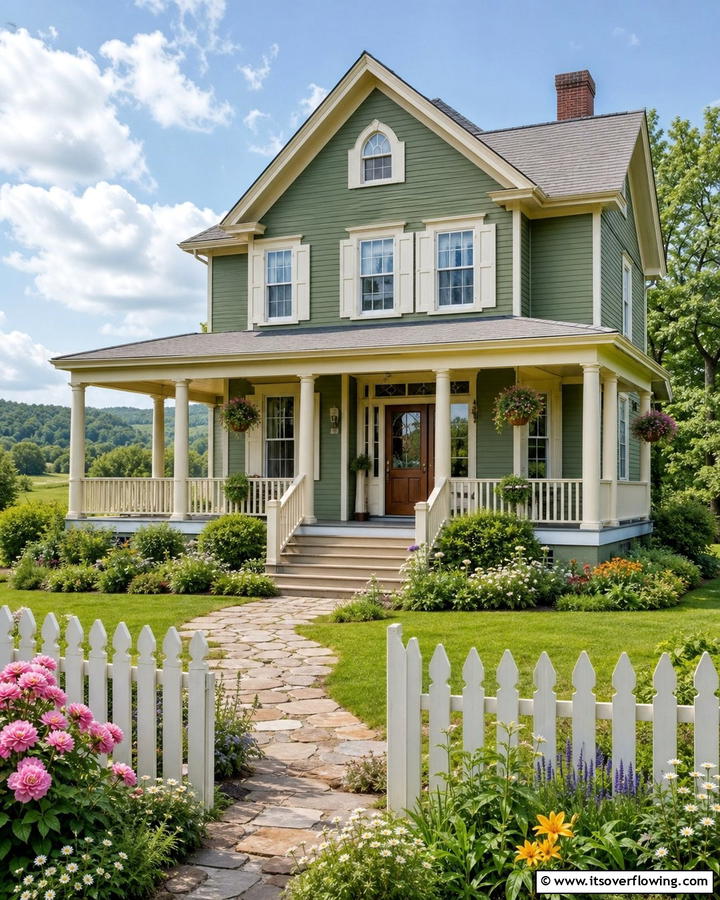 Meadow Green Calm - 20 Light Green House Exterior Ideas for a Fresh Facade