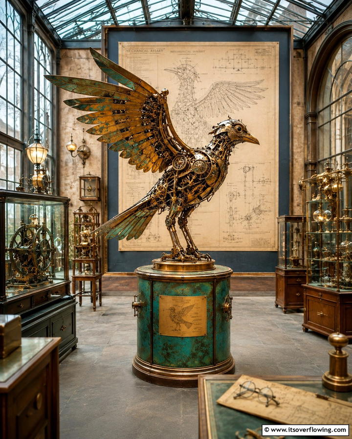 Mechanical Sculptures - 25 Steampunk Interior Design Ideas for Unique Homes