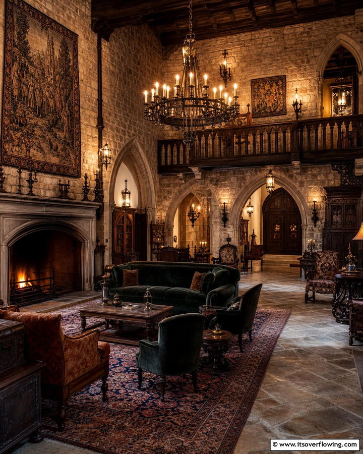 Medieval Style Lighting - 25 Castle Living Room Ideas for a Majestic and Regal Ambiance