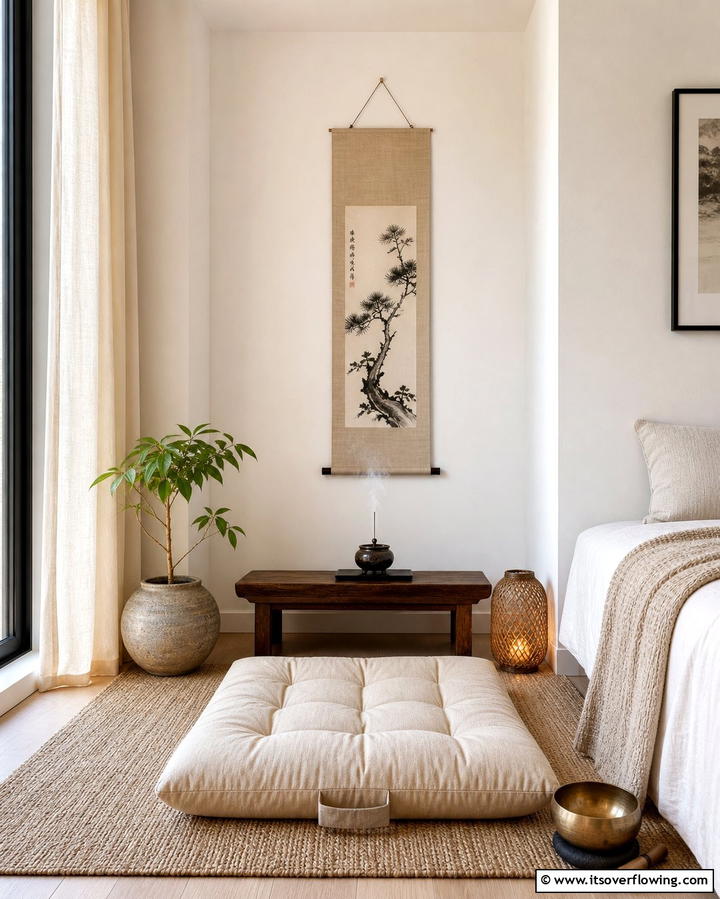 Meditation Corner for Mindful Relaxation - 25 Zen Bedroom Ideas for a Calm and Serene Space
