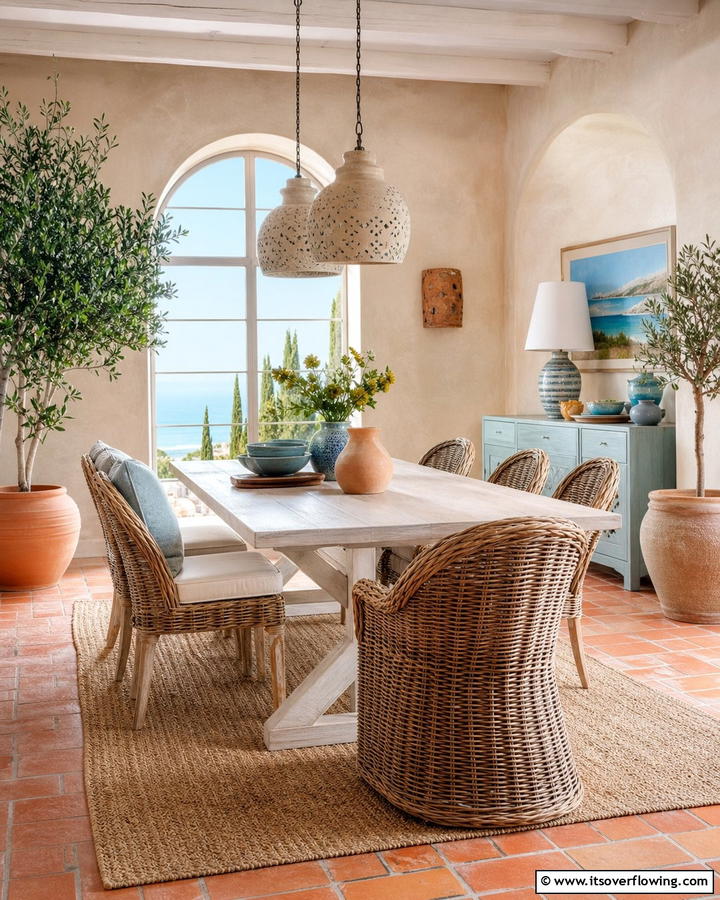 Mediterranean Coastal Flair - 21 Luxury Dining Room Ideas for Elegant Entertaining