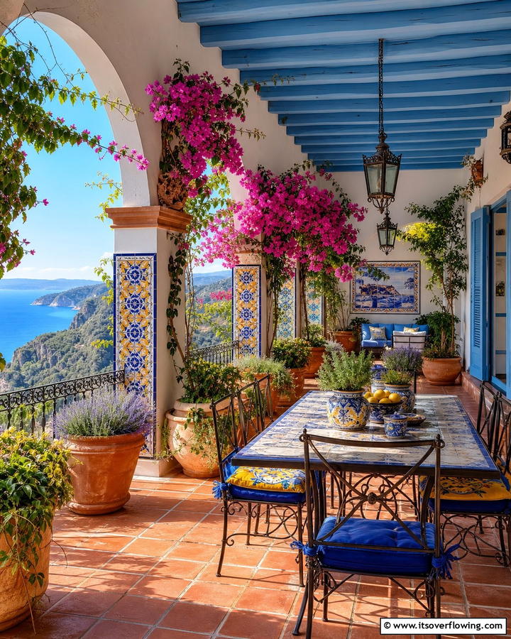 Mediterranean Covered Veranda - 21 Covered Patio Ideas for All-Weather Outdoor Living