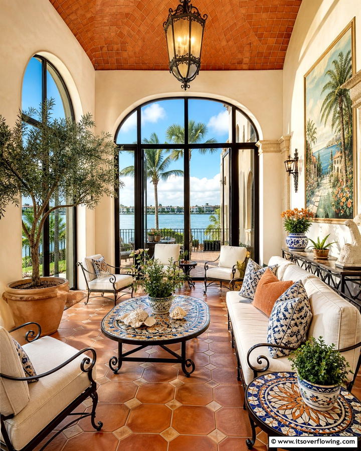 Mediterranean Escape - 25 Florida Room Ideas for a Relaxing Sun-Filled Space