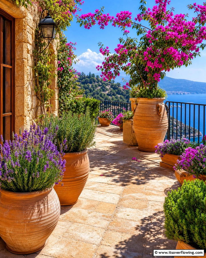 Mediterranean Escape - 21 Balcony Garden Ideas to Transform Small Spaces into Green Havens