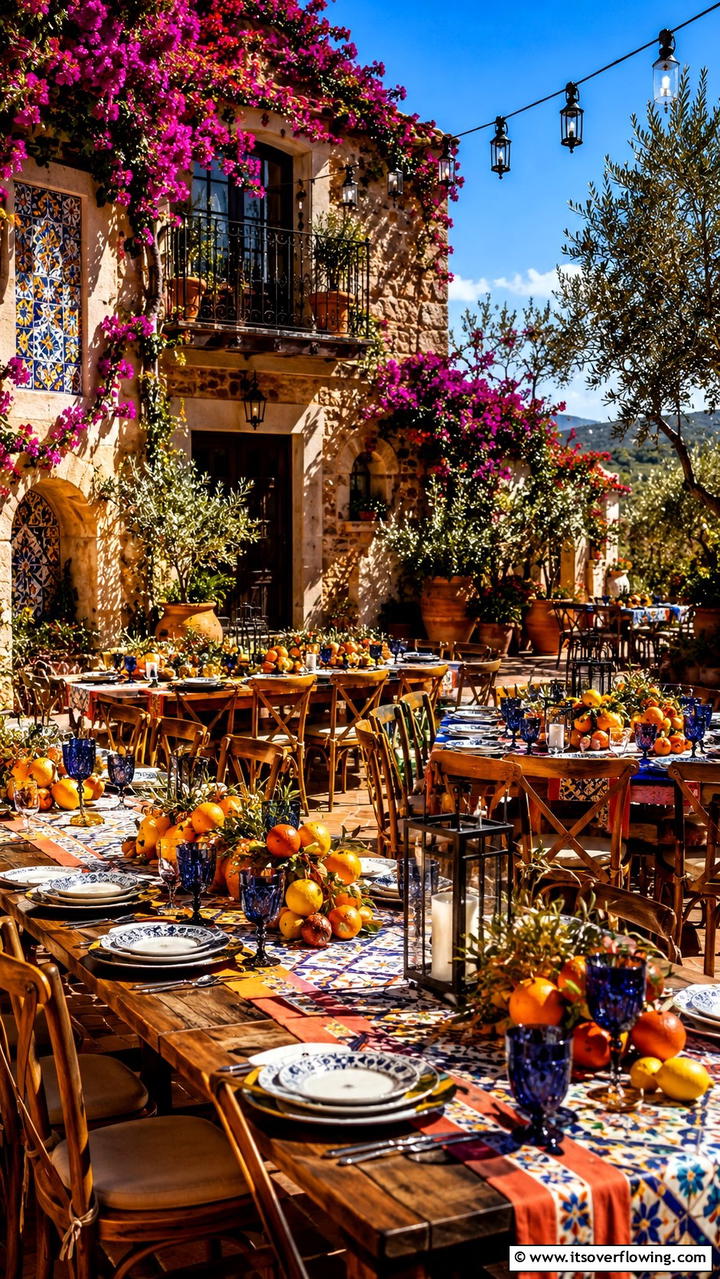 Mediterranean Garden Fiesta - 30 Garden Wedding Ideas- Enchanting Outdoor Celebration Themes