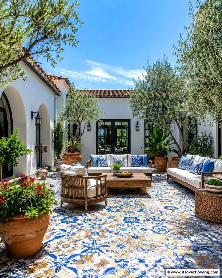 Mediterranean Inspired Courtyards - 25 Spanish Modern Interior Design Ideas for Your Home