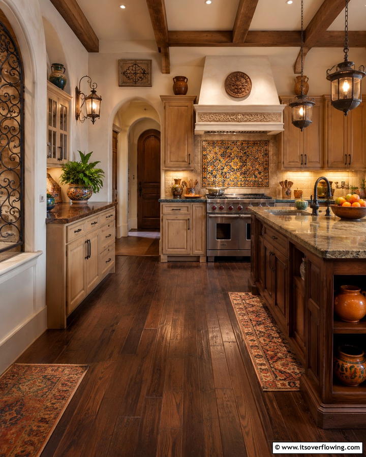 Mediterranean Inspired Design - 25 Kitchen With Dark Wood Floors Ideas for Elegance