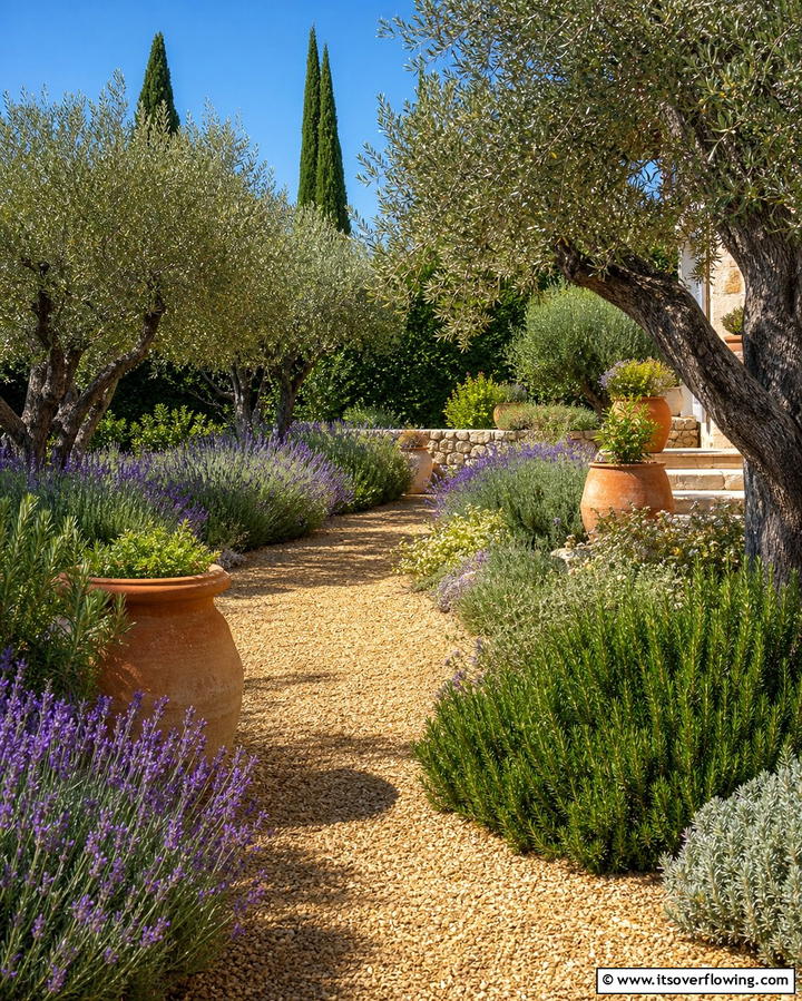 Mediterranean Inspired Gravel Garden - 25 Gravel Garden Ideas for Low Maintenance