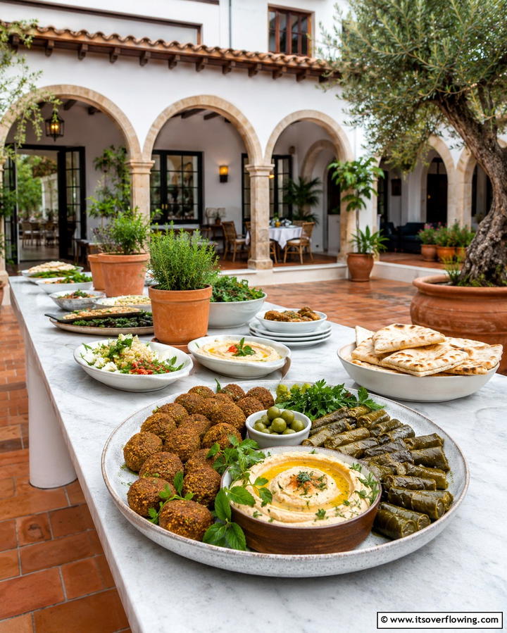 Mediterranean Mezze Platter - 25 Wedding Buffet Ideas for a Memorable Reception