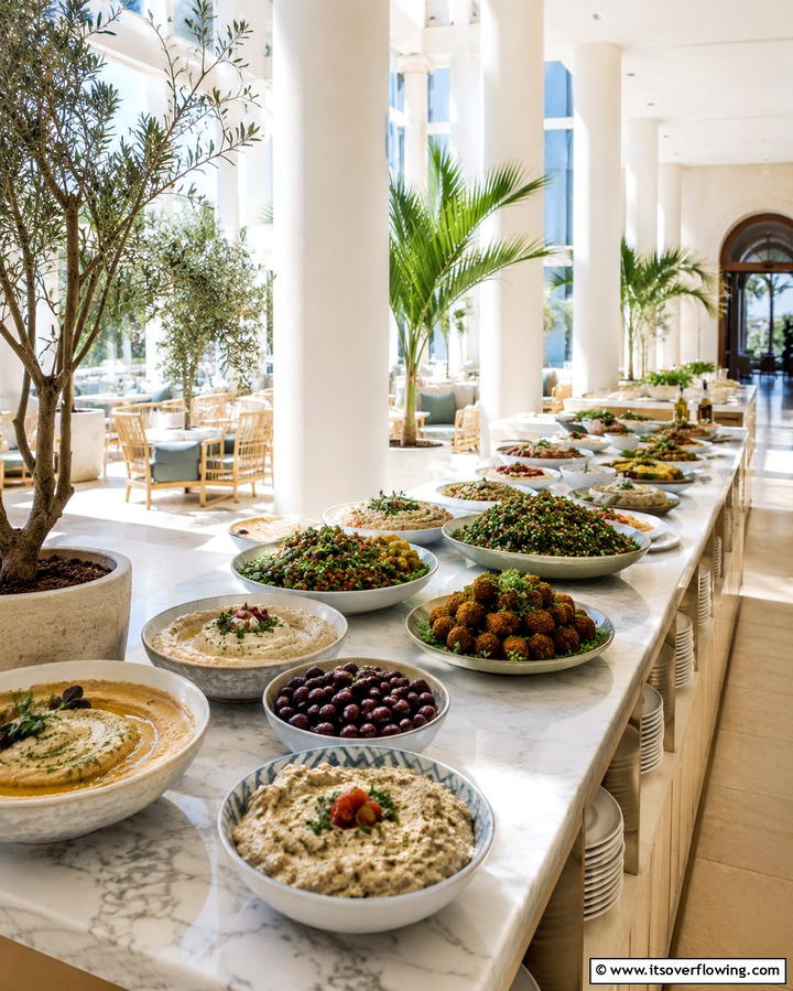 Mediterranean Mezze Spread - 25 Wedding Buffet Ideas for a Memorable Reception