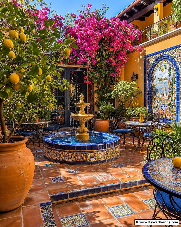 Mediterranean Oasis Courtyard - 21 Courtyard Ideas to Design a Peaceful Outdoor Oasis