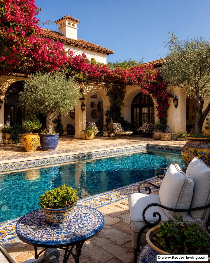 Mediterranean Pool Villa - 21 Pool House Concepts for Stylish Backyard Escapes & Storage