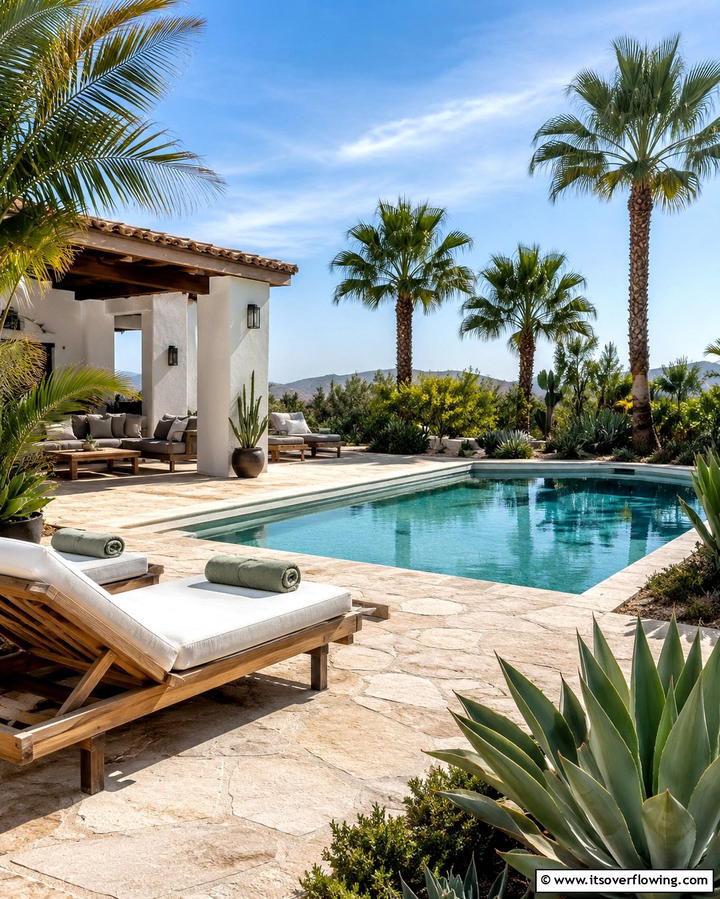 Mediterranean Poolside Escape - 30 Mediterranean Garden Ideas to Create a Coastal Oasis