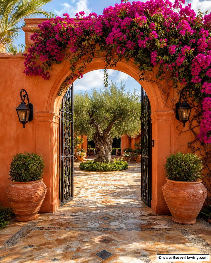 Mediterranean Style Archway - 30 Garden Gate Ideas- Charming Entrances & DIY Projects