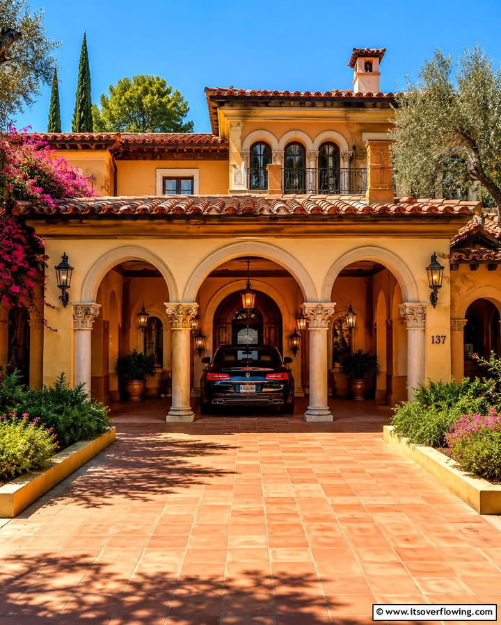 Mediterranean Style Car Porch - 25 Car Porch Design Ideas for a Welcoming Entrance
